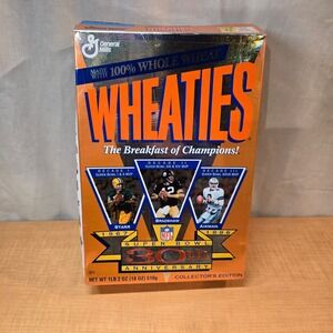 Wheaties Cereal Box Super Bowl 30th Anniversary Football Starr Aikman Bradshaw
